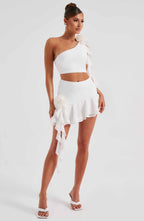 Daina Mini Skirt - Ivory - Napalia