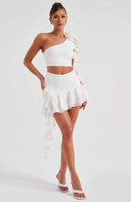 Daina Mini Skirt - Ivory - Napalia