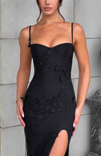 Dalary Maxi Dress - Black Lined - Napalia