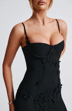 Dalary Maxi Dress - Black Lined - Napalia