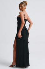 Dalary Maxi Dress - Black Lined - Napalia