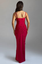 Dalary Maxi Dress - Red Lined - Napalia