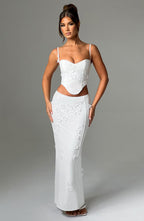 Dalary Maxi Skirt - White - Napalia