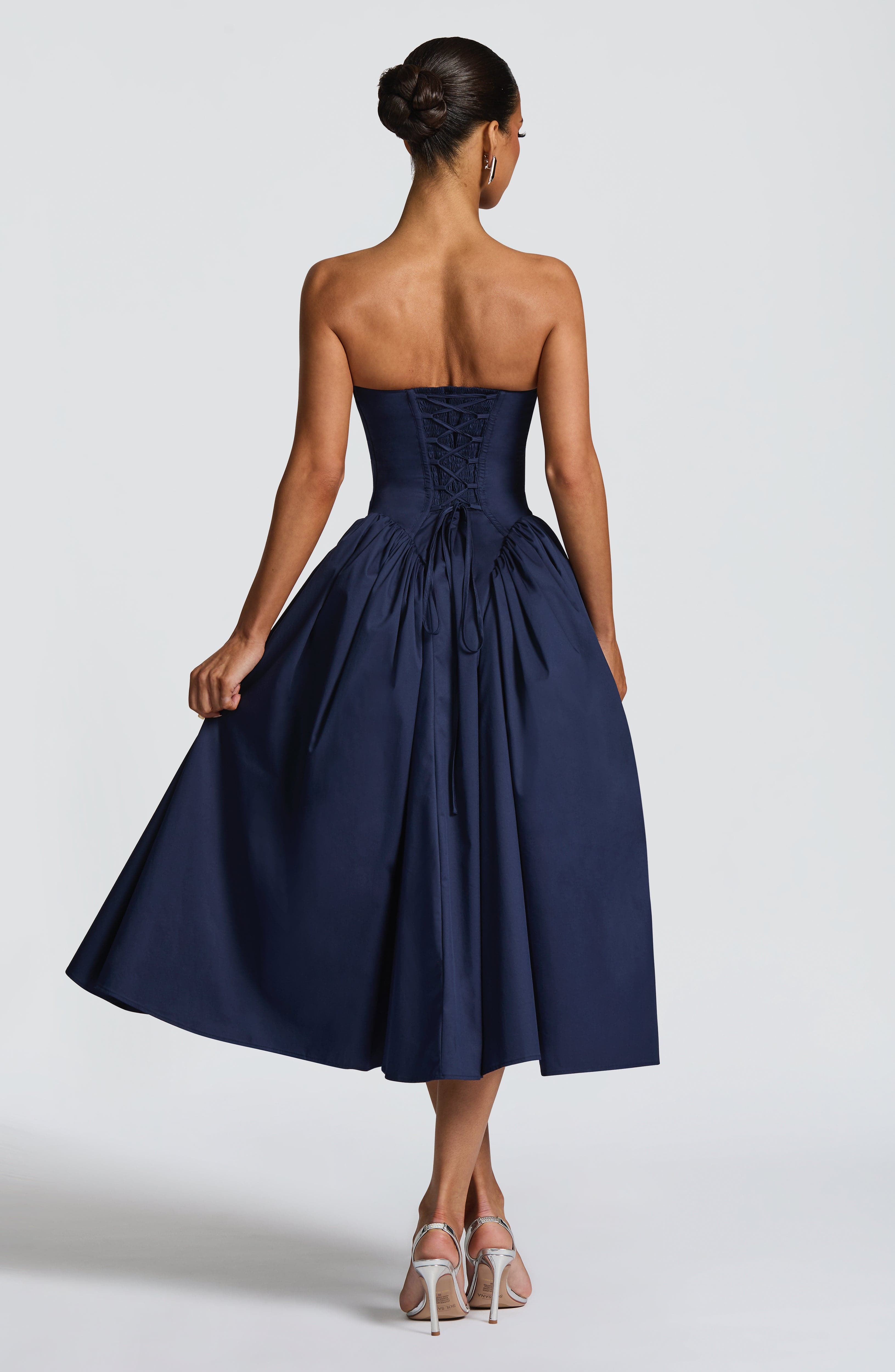 Darla Midi Dress - Navy - Napalia