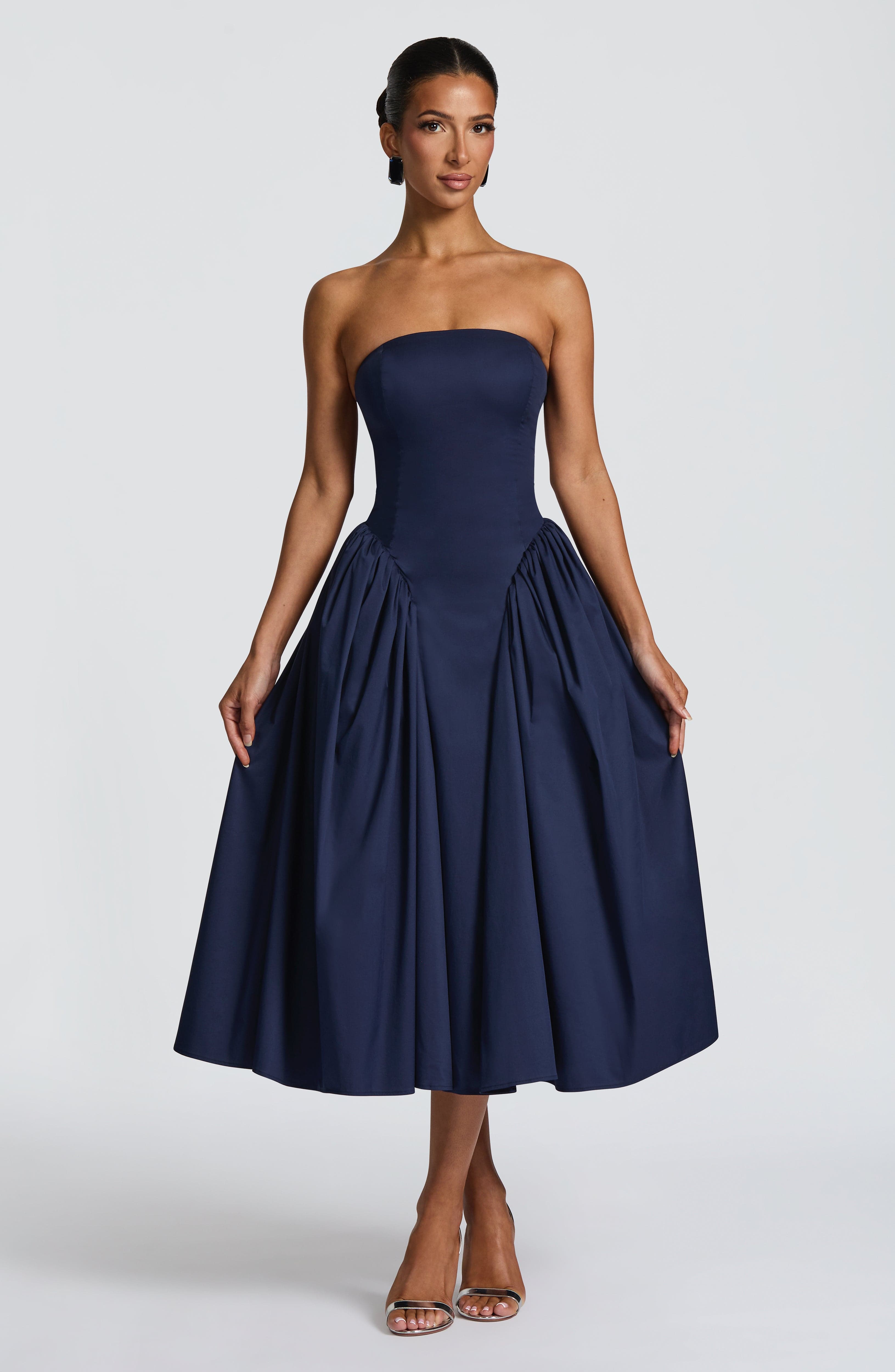 Darla Midi Dress - Navy - Napalia
