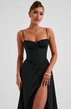 Deanna Midi Dress - Black - Napalia