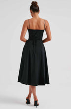Deanna Midi Dress - Black - Napalia
