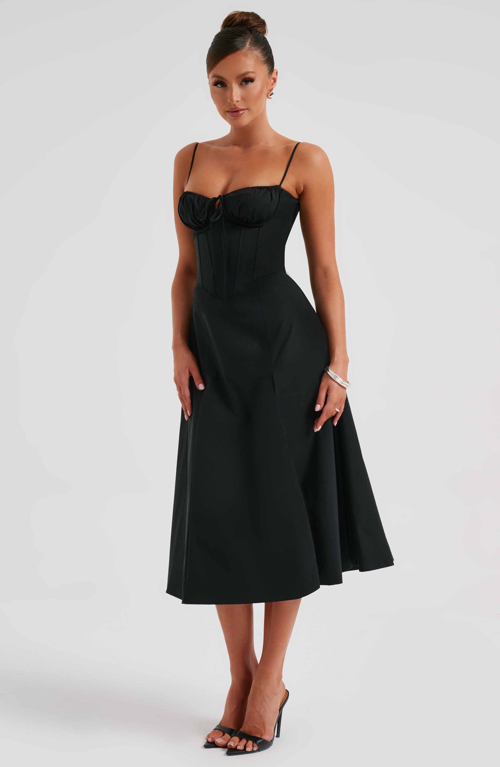 Deanna Midi Dress - Black - Napalia