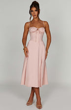 Deanna Midi Dress - Blush - Napalia