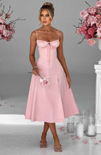 Deanna Midi Dress - Blush - Napalia