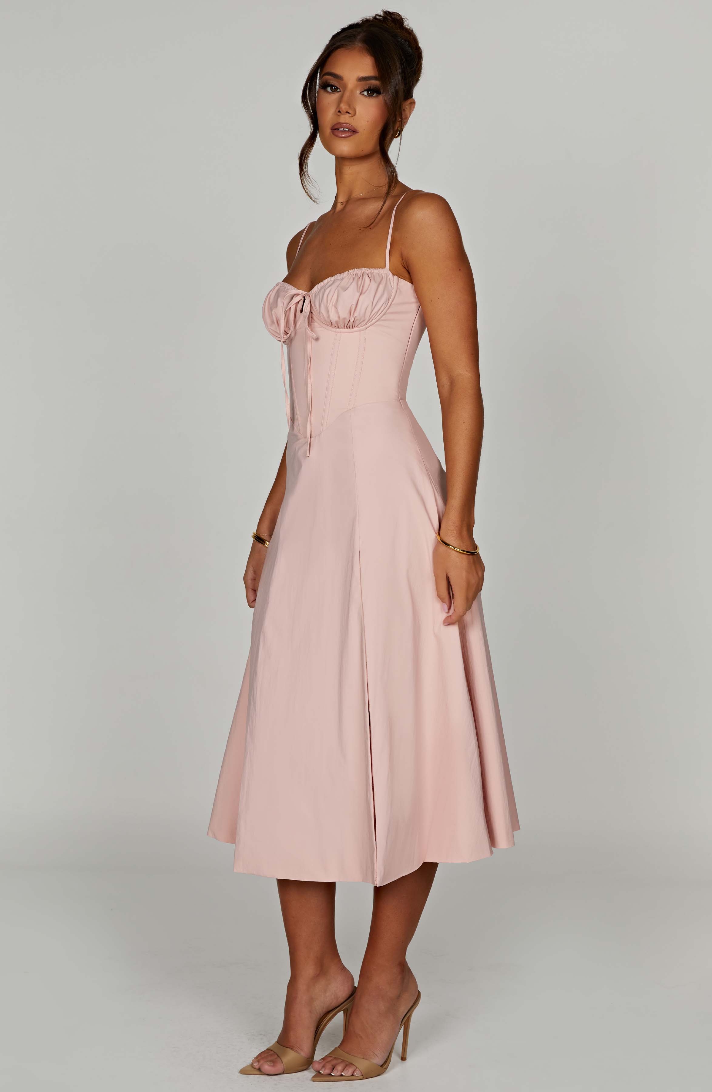 Deanna Midi Dress - Blush - Napalia