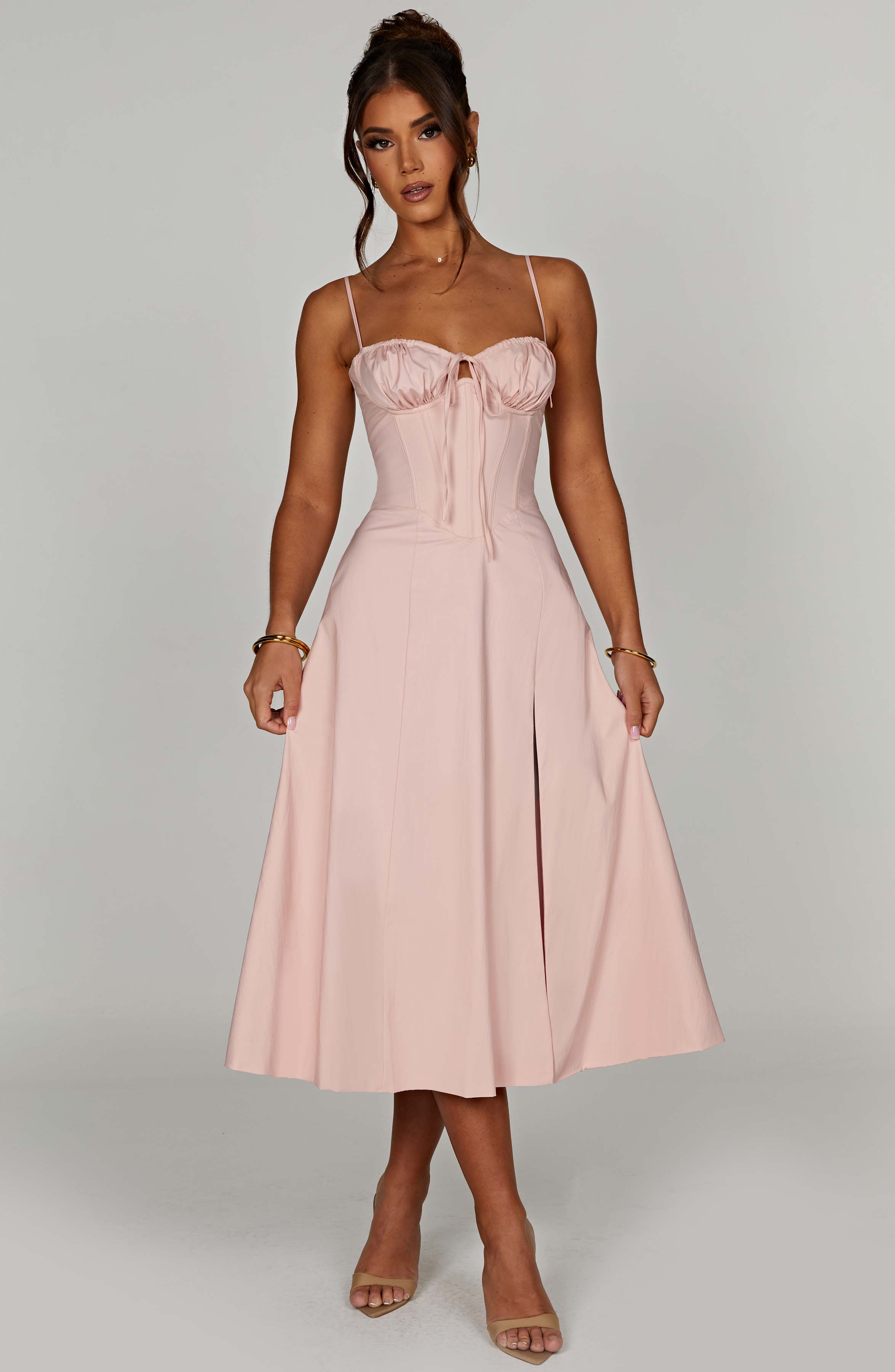 Deanna Midi Dress - Blush - Napalia