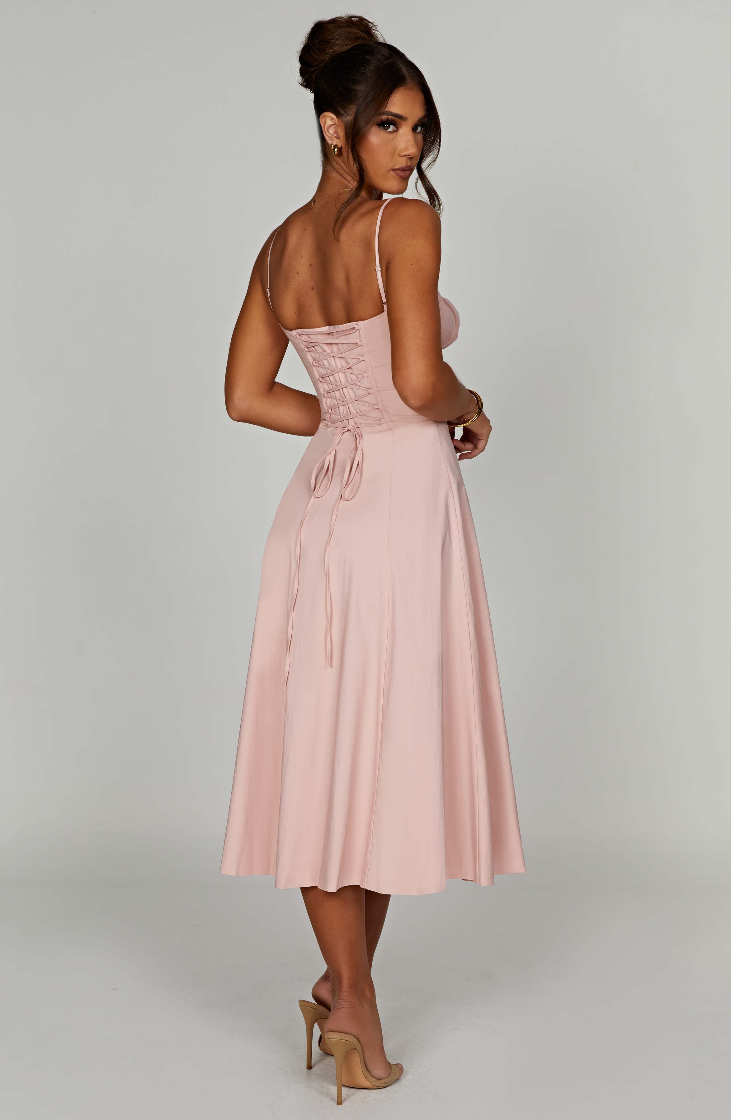 Deanna Midi Dress - Blush - Napalia