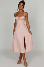 Deanna Midi Dress - Blush - Napalia