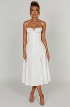 Deanna Midi Dress - Ivory - Napalia