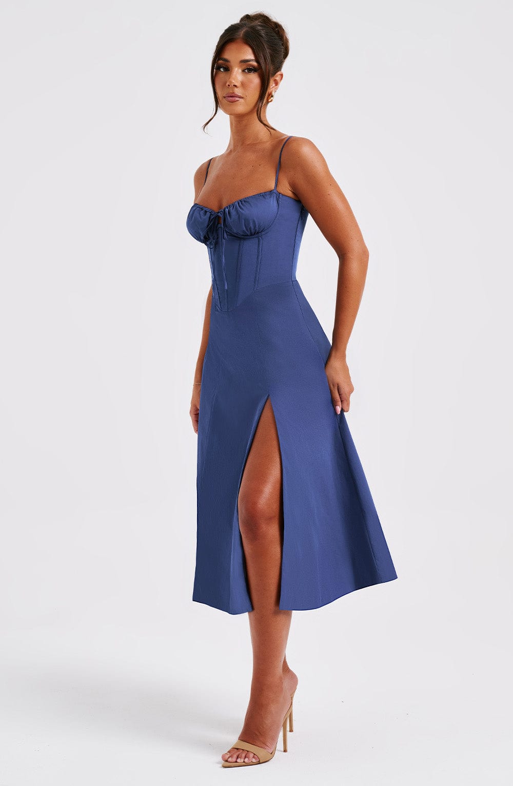 Deanna Midi Dress - Navy - Napalia