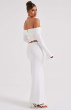 Deema Maxi Skirt - Ivory - Napalia