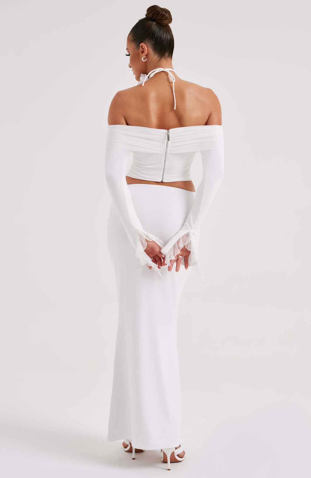 Deema Maxi Skirt - Ivory - Napalia