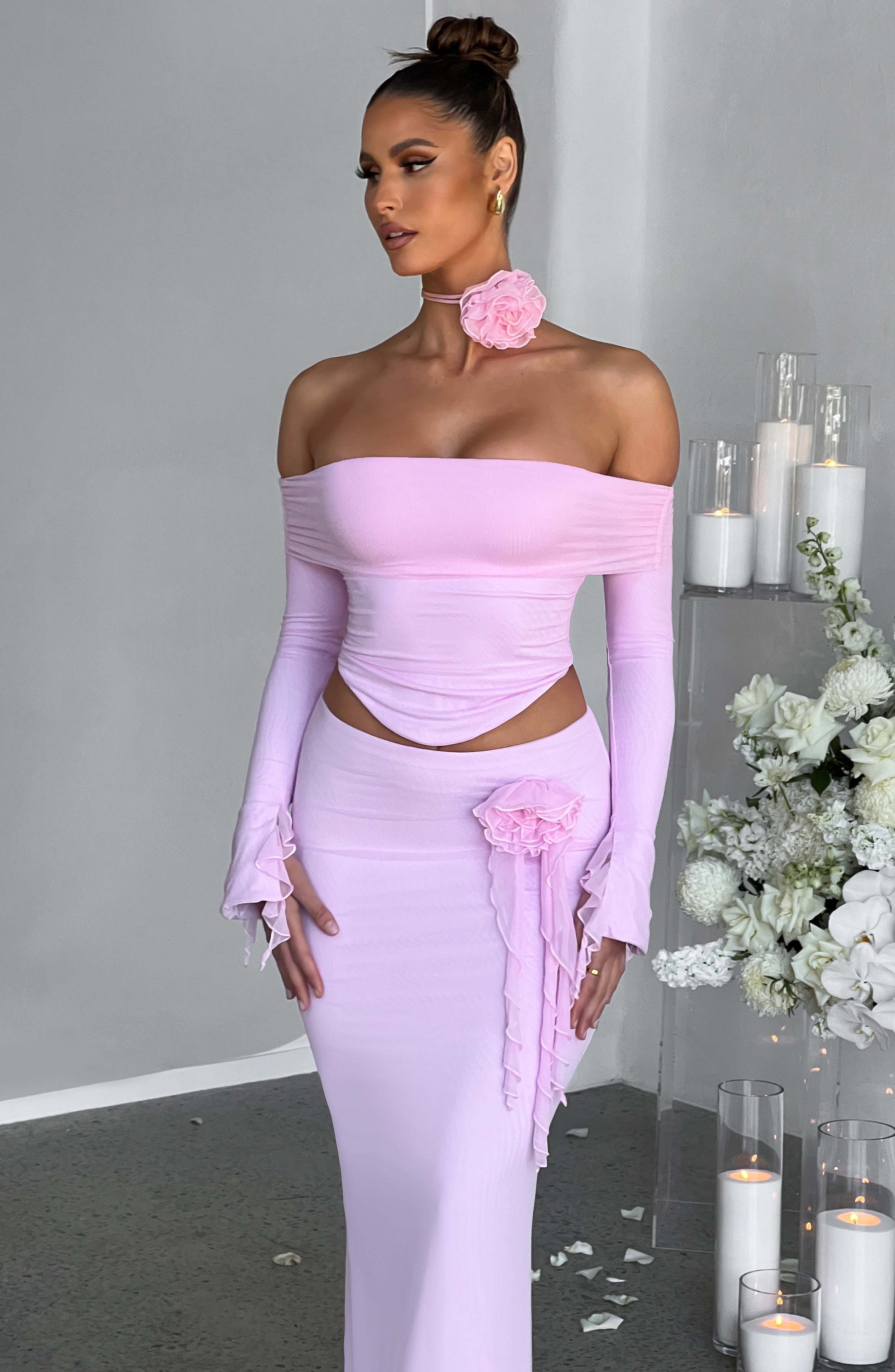 Deema Maxi Skirt - Pink - Napalia