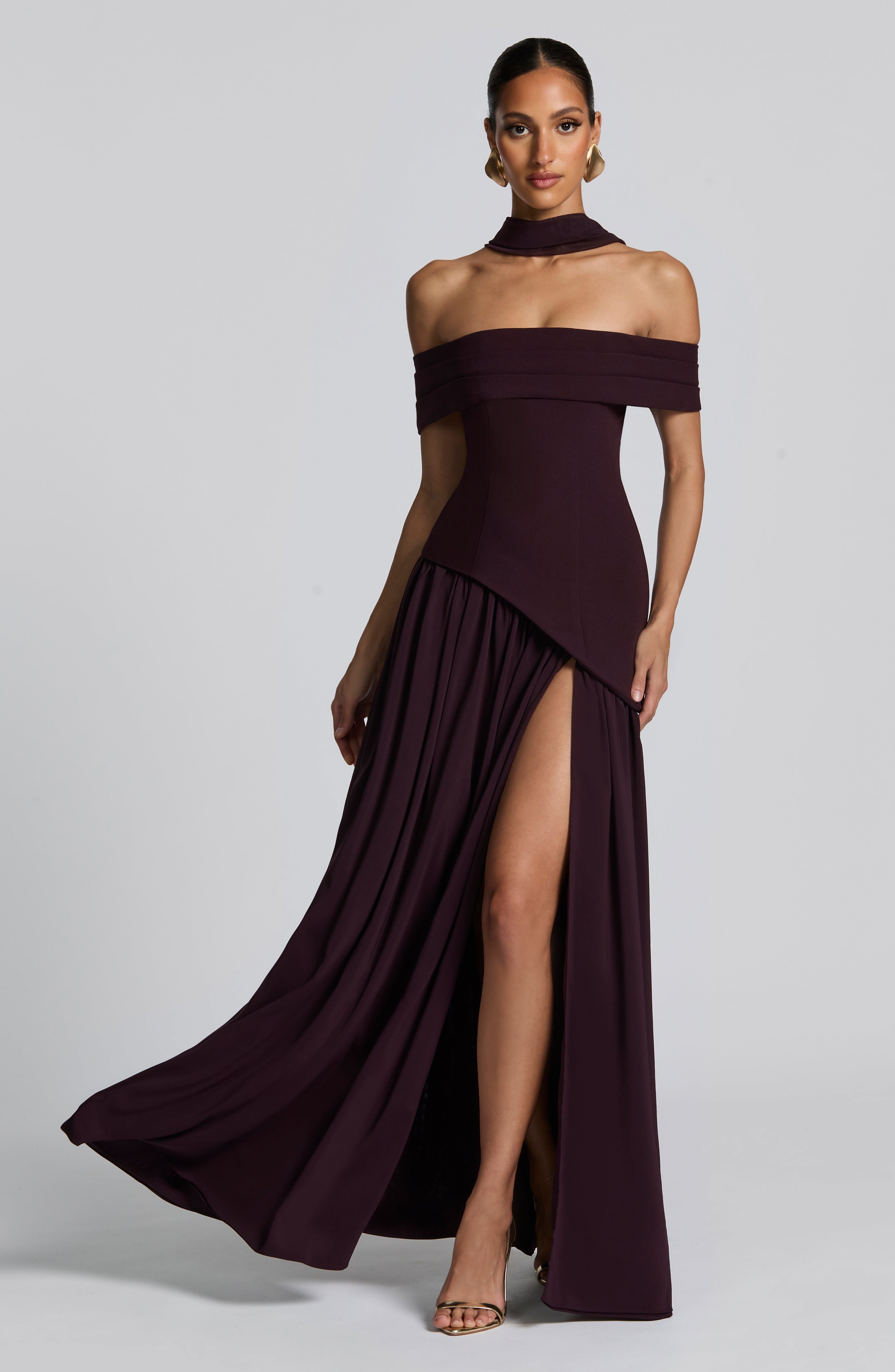 Delilah Maxi Dress - Plum - Napalia