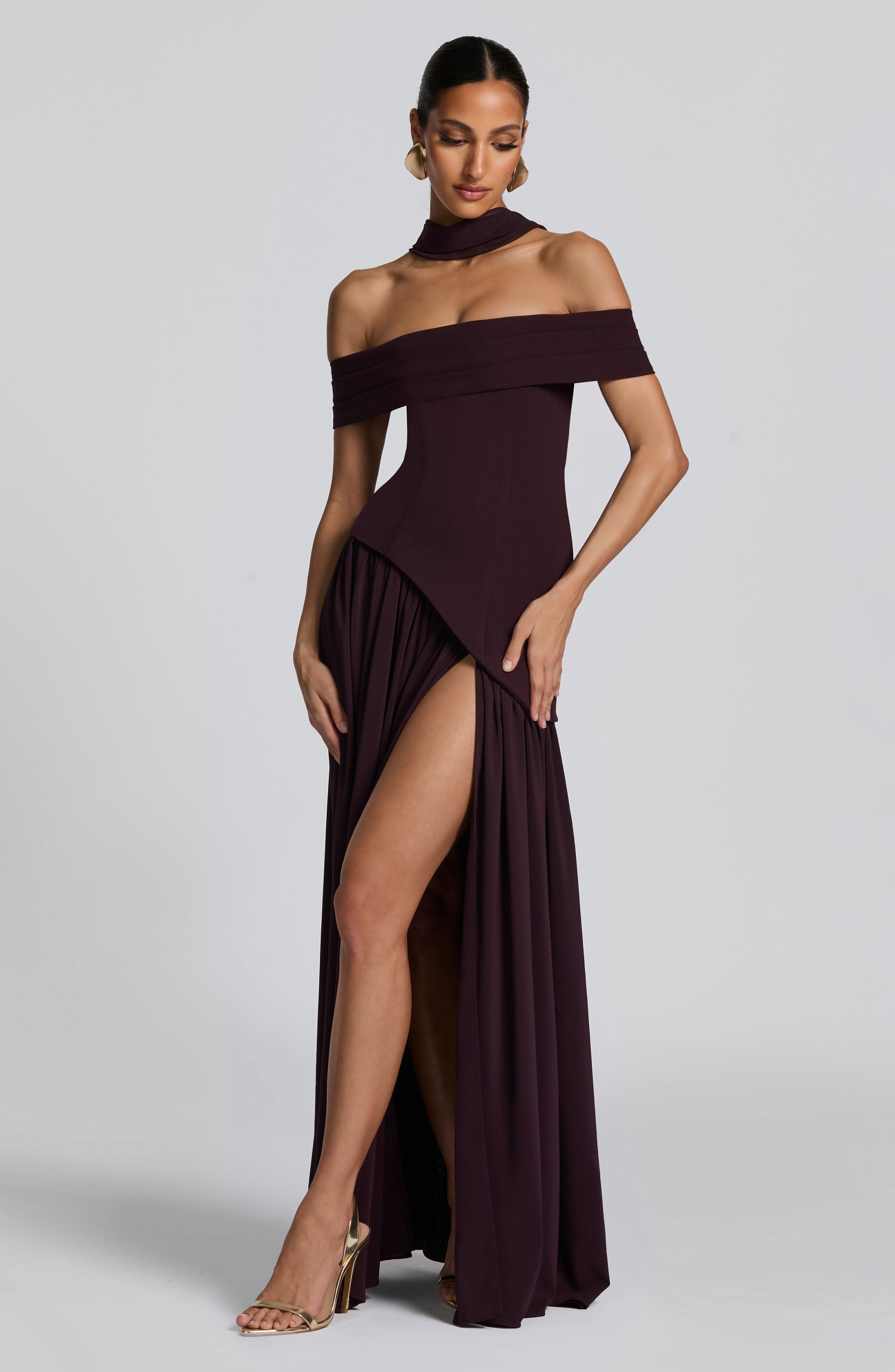 Delilah Maxi Dress - Plum - Napalia