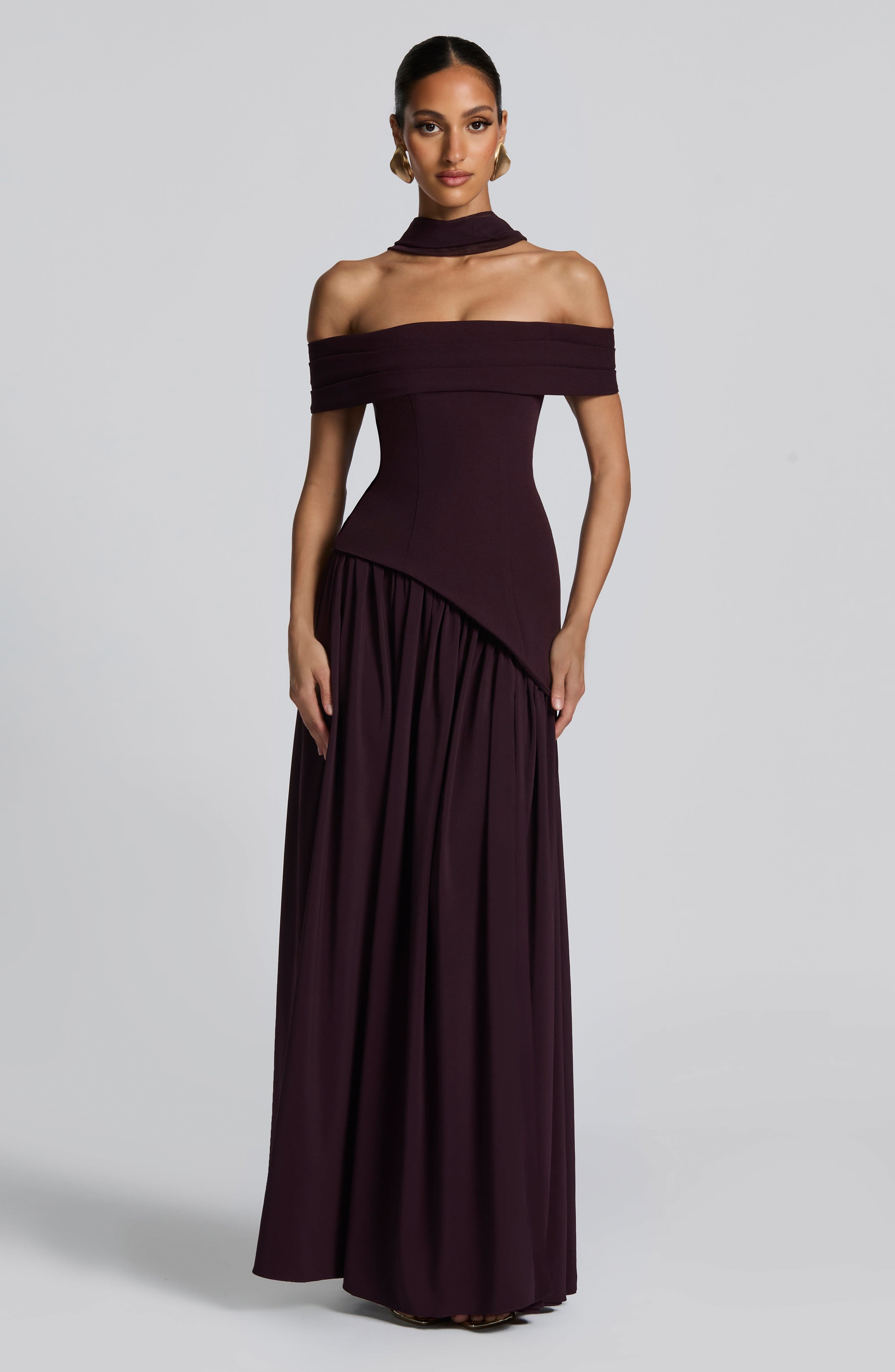 Delilah Maxi Dress - Plum - Napalia