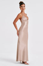 Delphine Maxi Dress - Champagne - Napalia