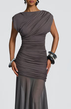 Demelza Maxi Dress - Charcoal - Napalia