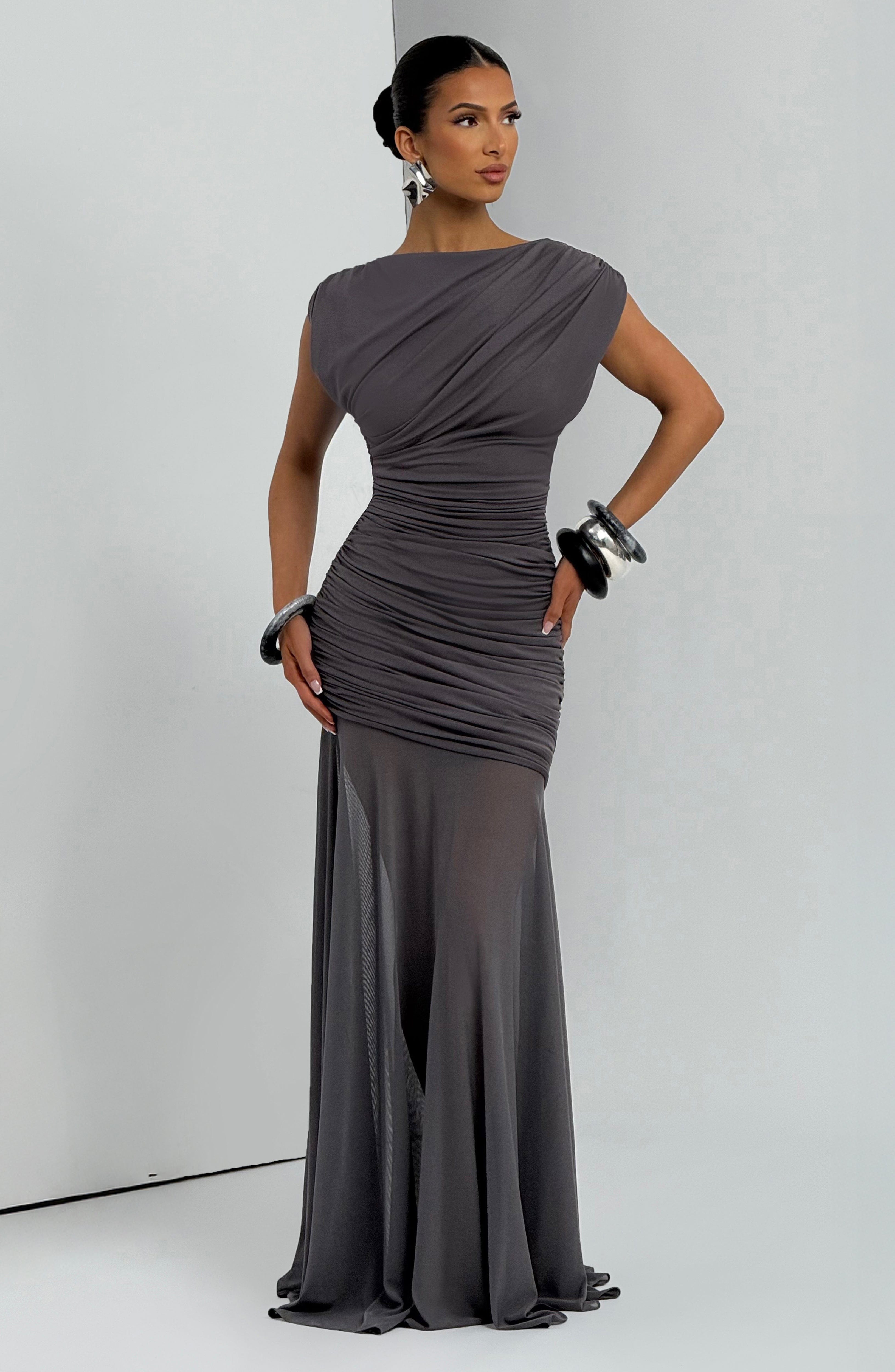 Demelza Maxi Dress - Charcoal - Napalia