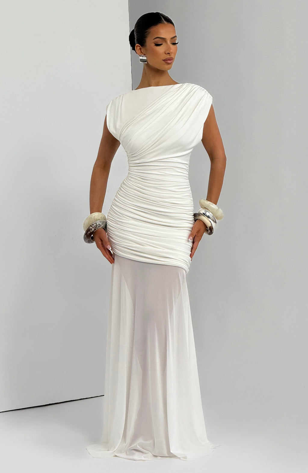 Demelza Maxi Dress - Ivory - Napalia