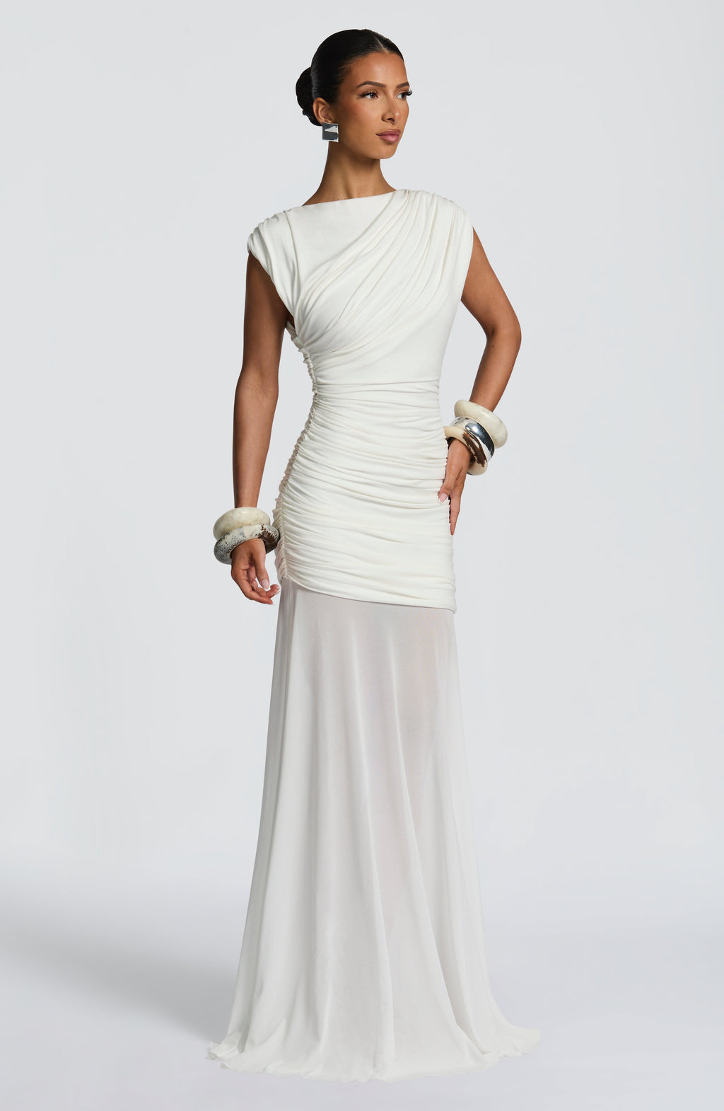 Demelza Maxi Dress - Ivory - Napalia