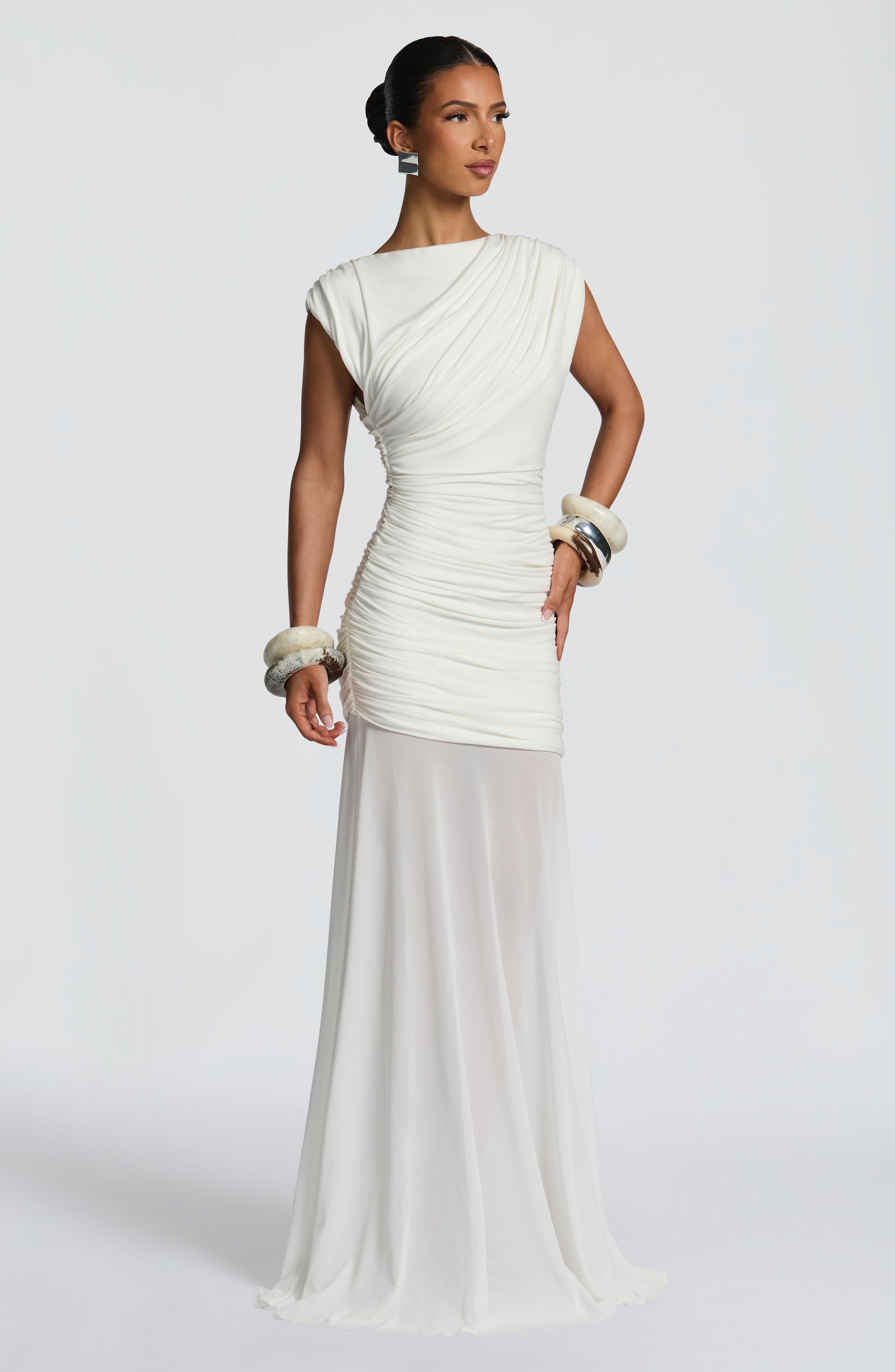 Demelza Maxi Dress - Ivory - Napalia