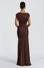 Demelza Maxi Dress - Plum Brown - Napalia