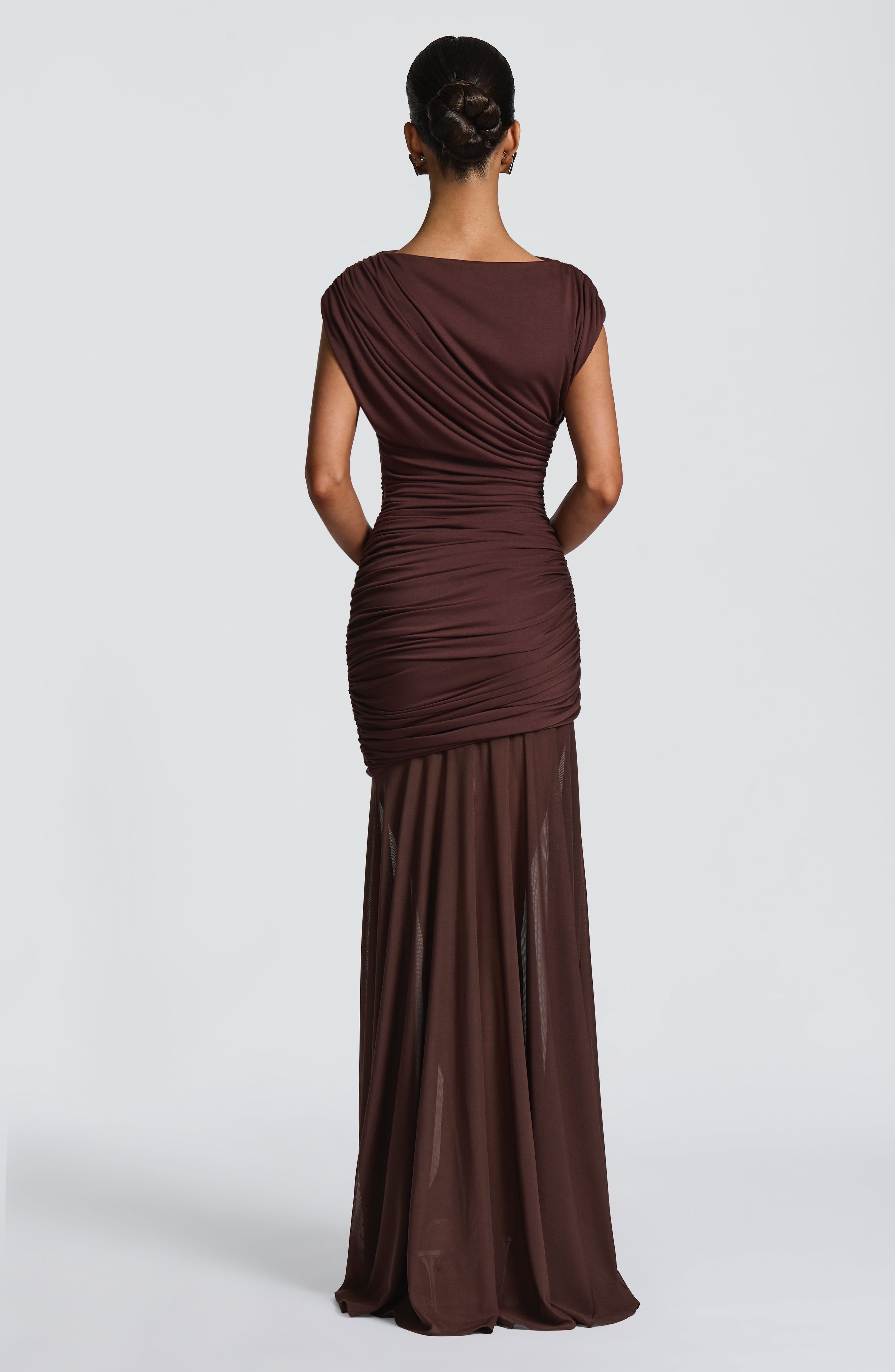 Demelza Maxi Dress - Plum Brown - Napalia