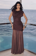 Demelza Maxi Dress - Plum Brown - Napalia