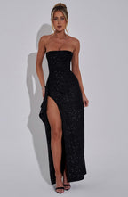 Dhalia Maxi Dress - Black Sparkle - Napalia