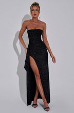 Dhalia Maxi Dress - Black Sparkle - Napalia