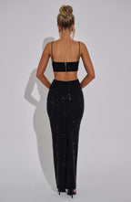 Dimity Maxi Skirt - Black - Napalia