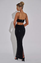 Dimity Maxi Skirt - Black - Napalia