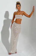 Dimity Maxi Skirt - Nude - Napalia