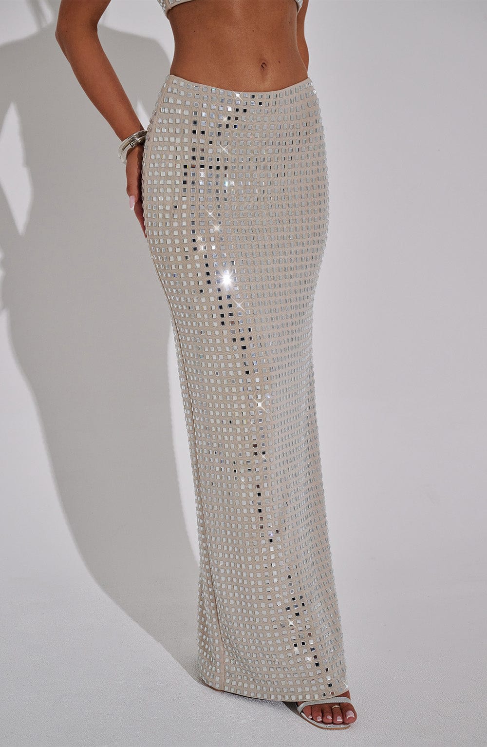 Dimity Maxi Skirt - Nude - Napalia