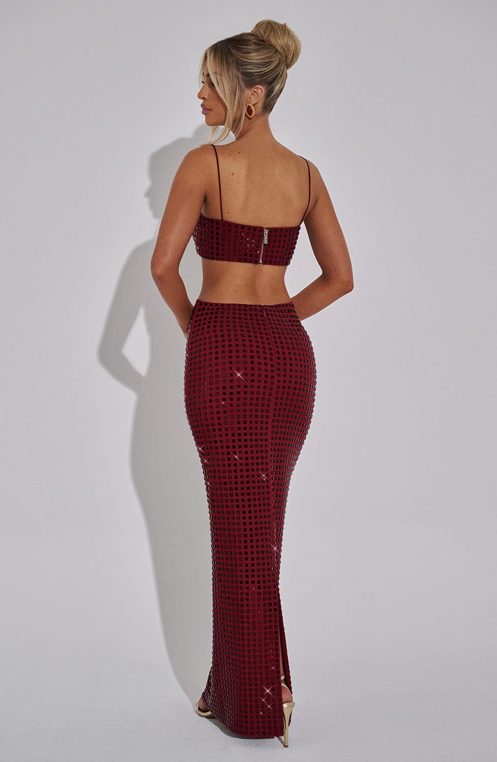 Dimity Maxi Skirt - Wine - Napalia
