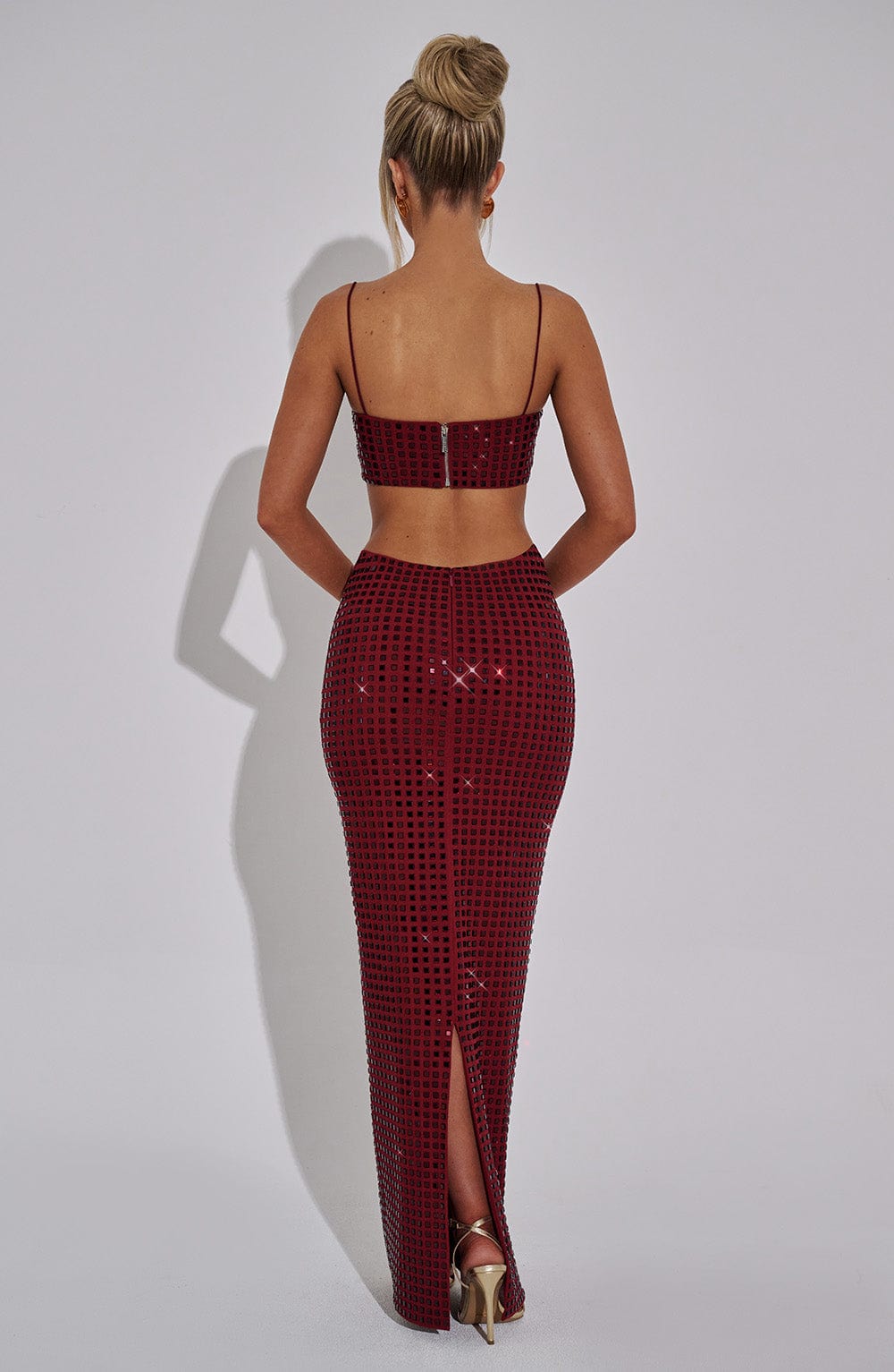 Dimity Maxi Skirt - Wine - Napalia