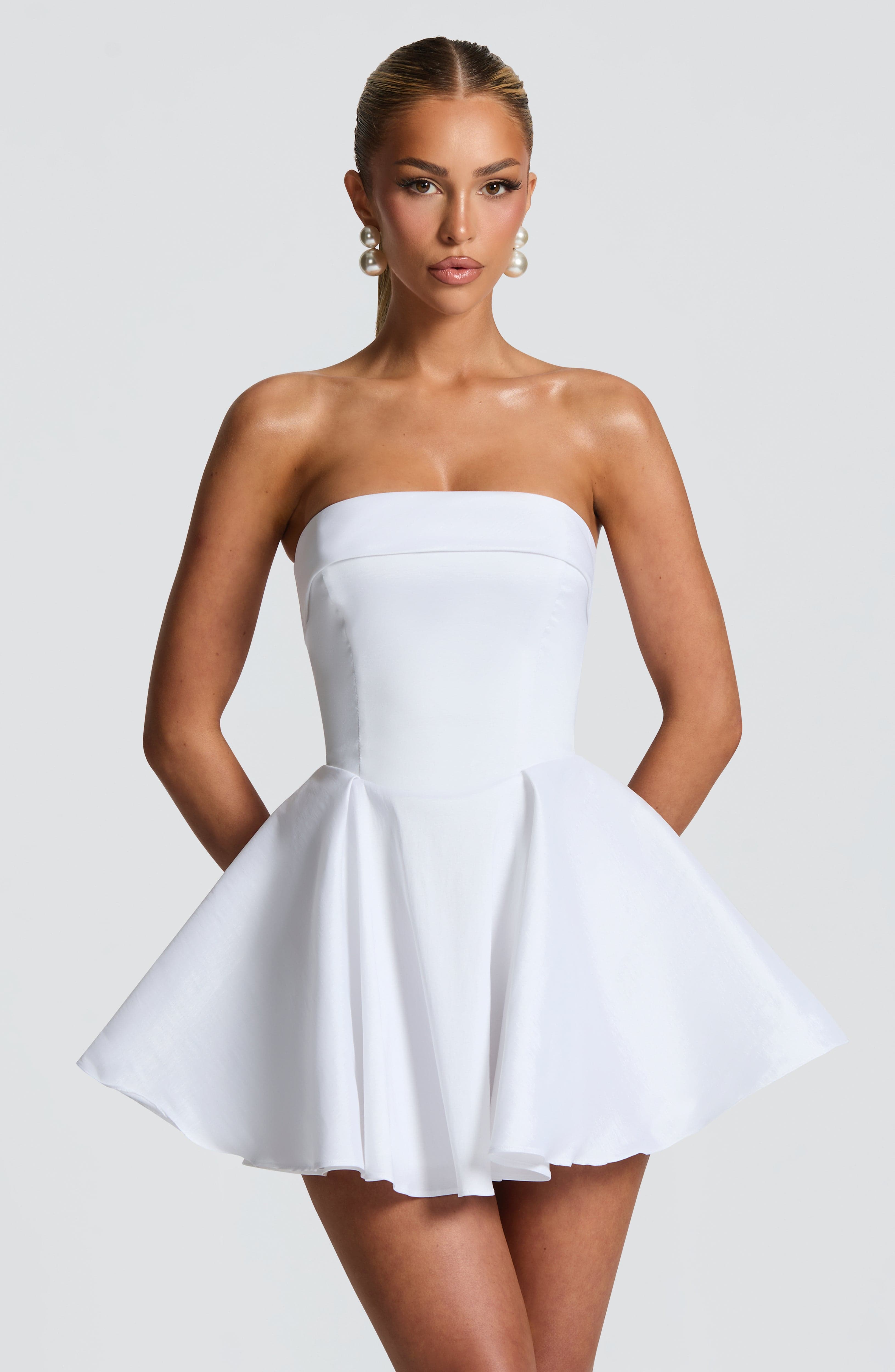 Dionne Mini Dress - Ivory - Napalia