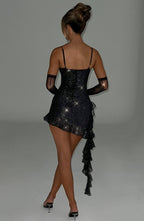 Dixie Mini Dress - Black Sparkle - Napalia