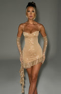 Dixie Mini Dress - Gold Sparkle - Napalia