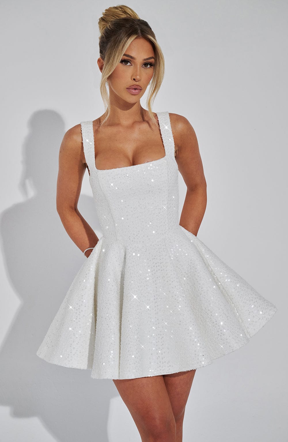 Dorothy Mini Dress - Ivory - Napalia