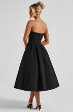 Edith Midi Dress - Black - Napalia
