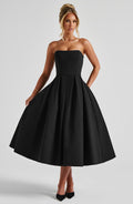 Edith Midi Dress - Black - Napalia