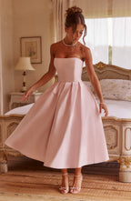 Edith Midi Dress - Blush - Napalia